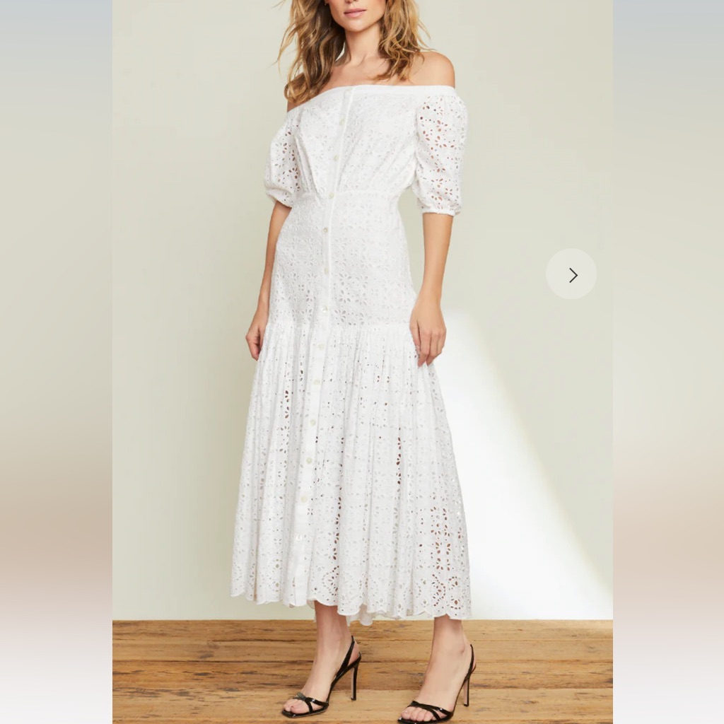 Veronica Beard Womens Cali Dress White Size 6